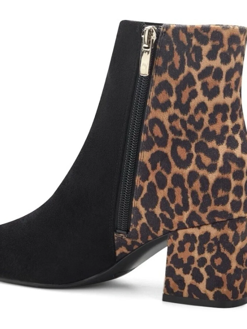 Nine West Ilioria Ankle Boots Women’s 7.5 Black Leopard Animal Print Booties